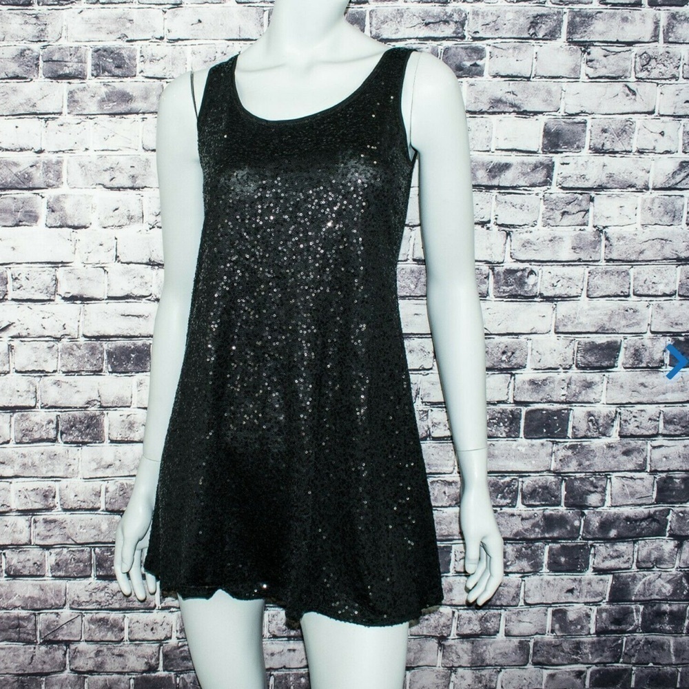 Eileen Fisher 100% Silk Sequin Mini Dress - Picture 3 of 6
